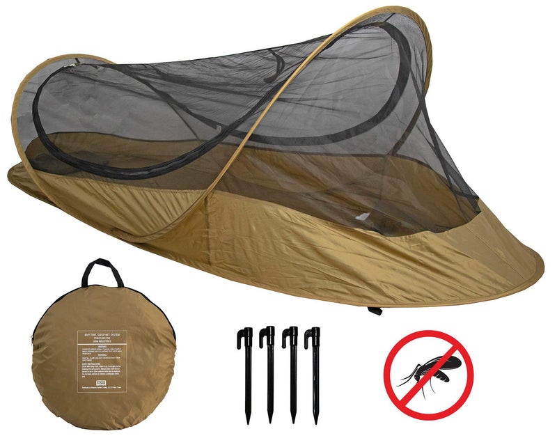 USGI Industries Bivy Tent | Lightweight Single Person Sleeping Net System for Outdoors, Camping, Survival, Hiking, Backpack | Mesh Protection (Dark Earth) - Image 4